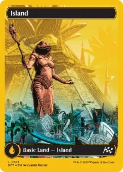 Island (#513) (first-place foil) (full art) - Aetherdrift First-Place Box Toppers