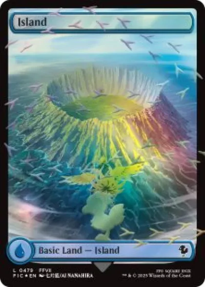 Island (foil) (full art) - Final Fantasy Commander
