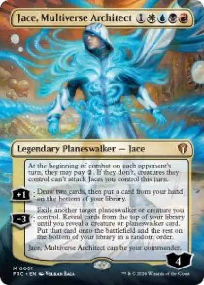 Jace, Multiverse Architect (borderless) - Reality Fracture Commander