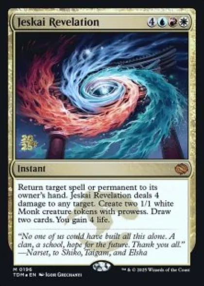 Jeskai Revelation (foil) - Tarkir: Dragonstorm Prerelease Promo's