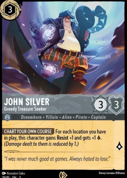 John Silver, Greedy Treasure Seeker (foil) - Promo Set 1