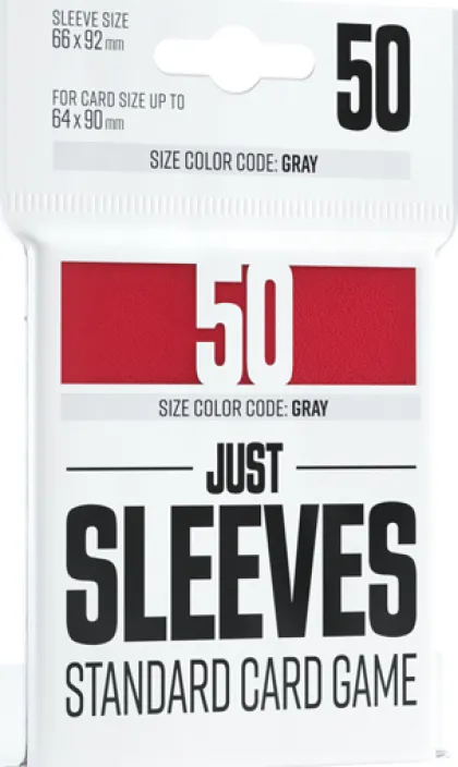 Just Sleeves - Standard Card Game Sleeves: Red (50 stuks)
