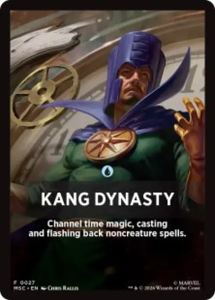 Kang Dynasty front card - Marvel Super Heroes Commander