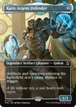Karn, Argent Defender (borderless) - Reality Fracture Varianten