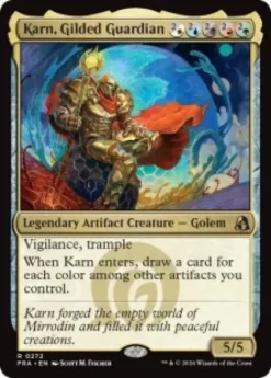Karn, Gilded Guardian (foil) - Reality Fracture