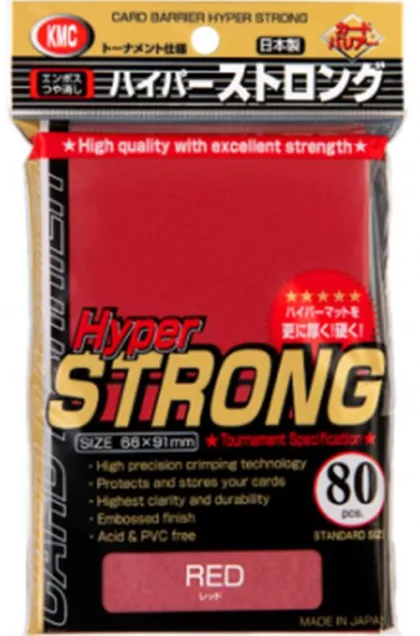 KMC Sleeves Hyper Strong Red (80 stuks)