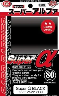 KMC Sleeves Super 'Alpha' Black (80 stuks)