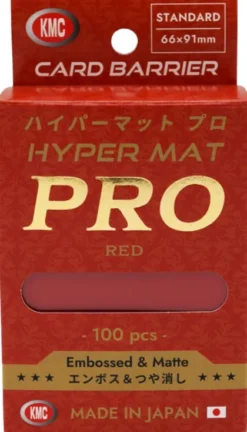 KMC Standard Sleeves - Hyper Matte PRO: Red 66 x 91 mm (100 stuks)