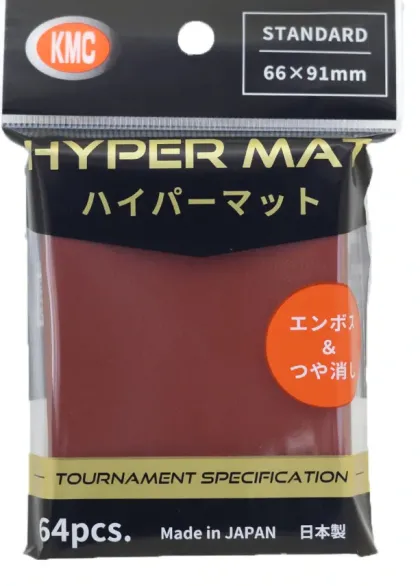KMC - Standard Sleeves Hyper Matte: Red 66 x 91 mm (64 stuks)