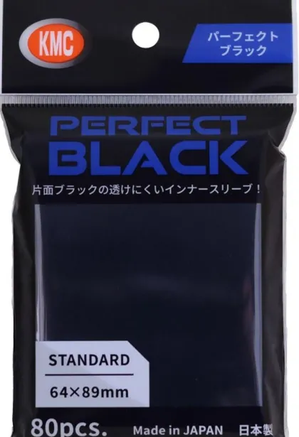 KMC - Standard Sleeves Perfect Size: Black 64 x 89 mm (80 stuks)