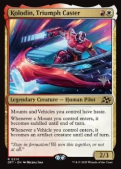 Kolodin, Triumph Caster (foil) - Aetherdrift Planeswalker Stamped