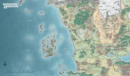 Konix Dungeons and Dragons - Muismat XL: Map of Faerûn