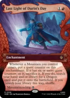 Last Light of Durin's Day (#228) (foil) (borderless) - The Hobbit Varianten