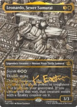 Leonardo, Sewer Samurai (#301) (foil) (borderless) - Teenage Mutant Ninja Turtles Varianten