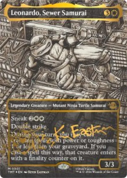 Leonardo, Sewer Samurai (#301) (foil) (borderless) - Teenage Mutant Ninja Turtles Varianten