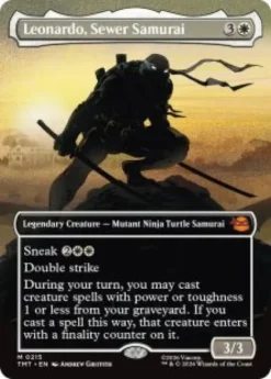 Leonardo, Sewer Samurai (#215) (foil) (borderless) - Teenage Mutant Ninja Turtles Varianten