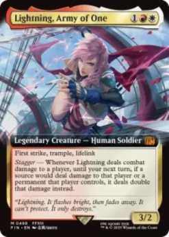 Lightning, Army of One (#498) (foil) (extended art) - Final Fantasy Varianten