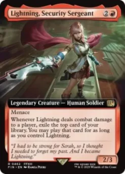 Lightning, Security Sergeant (foil) (extended art) - Final Fantasy Varianten
