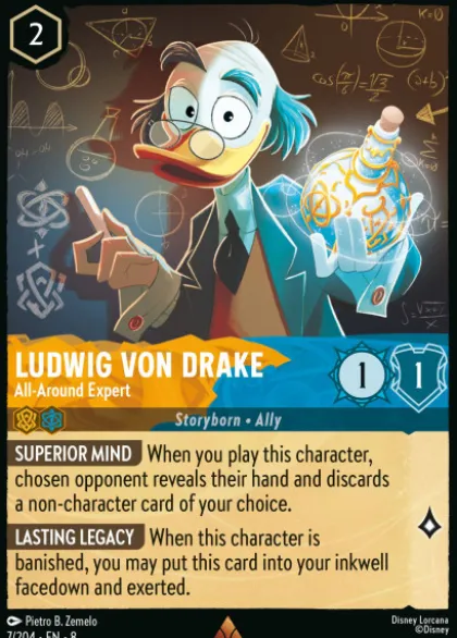Ludwig Von Drake, All-Around Expert (foil) - Reign of Jafar