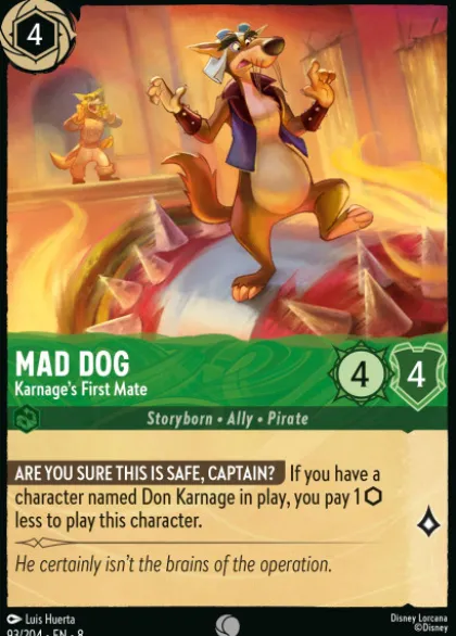 Mad Dog, Karnage's First Mate - Reign of Jafar