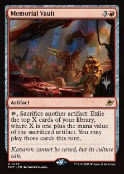 Memorial Vault (foil) - Edge of Eternities Planeswalker Stamped