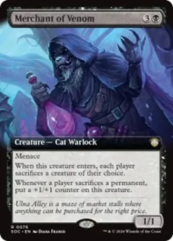 Merchant of Venom (extended art) - Secrets of Strixhaven Commander Varianten