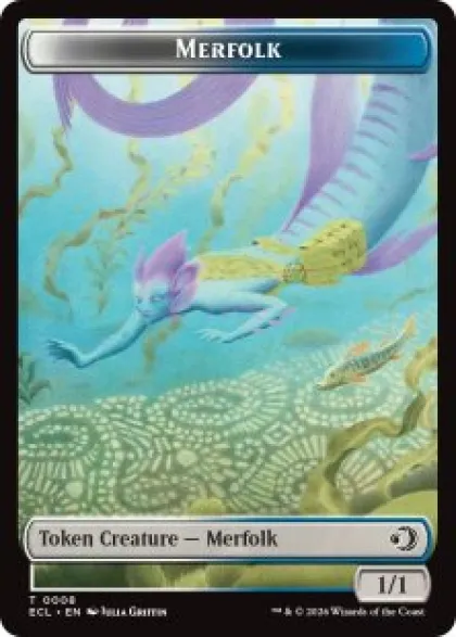 Merfolk token (foil) (1/1) - Lorwyn Eclipsed