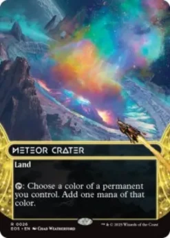Meteor Crater (#26) (foil) (borderless) - Edge of Eternities Stellar Sights