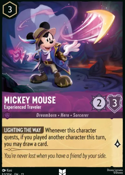 Mickey Mouse, Experienced Traveler (foil) - Wilds Unknown