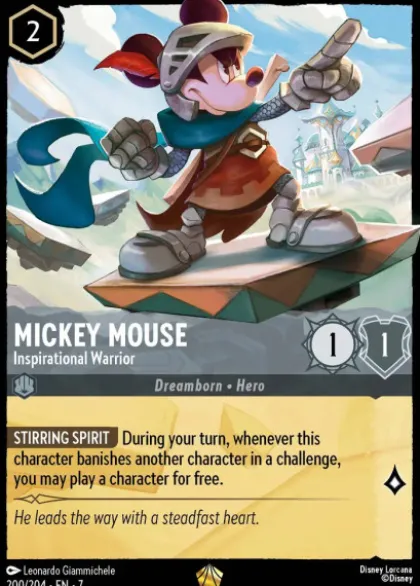 Mickey Mouse, Inspirational Warrior (foil) - Archazia's island