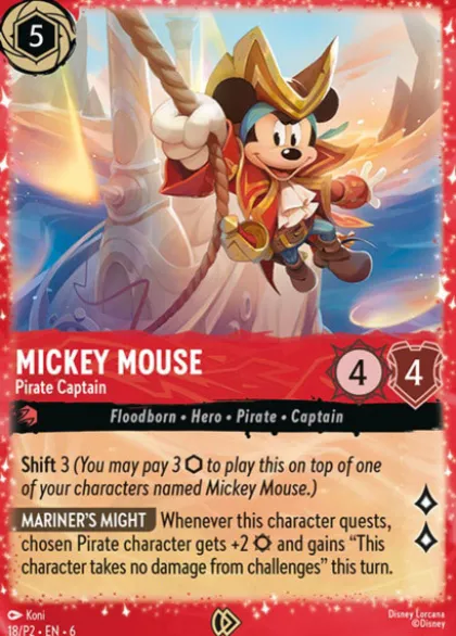 Mickey Mouse, Pirate Captain (foil) - Promo Set 2