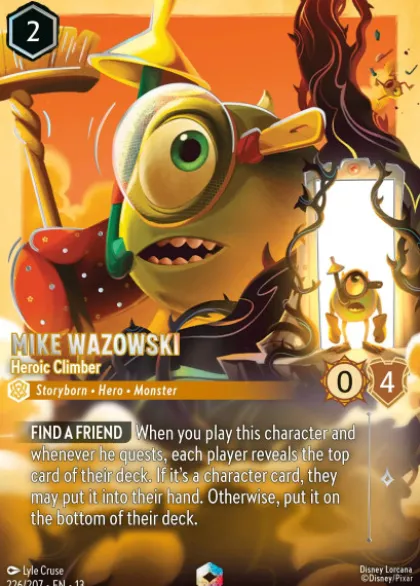 Mike Wazowski, Heroic Climber (foil) (borderless) - Attack of the Vine!