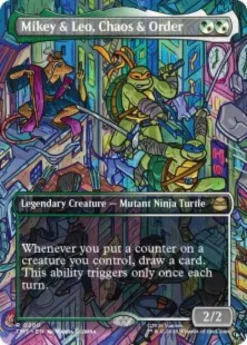 Mikey & Leo, Chaos & Order (#200) (borderless) - Teenage Mutant Ninja Turtles Varianten