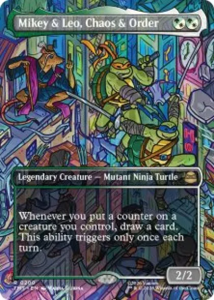 Mikey & Leo, Chaos & Order (#200) (borderless) - Teenage Mutant Ninja Turtles Varianten