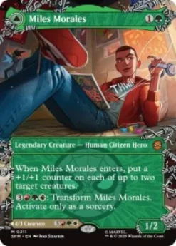Miles Morales (#211) (foil) (borderless) - Marvel's Spider-Man Varianten