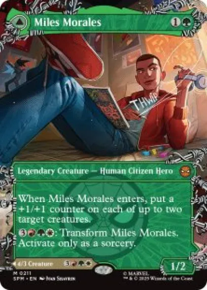 Miles Morales (#211) (foil) (borderless) - Marvel's Spider-Man Varianten