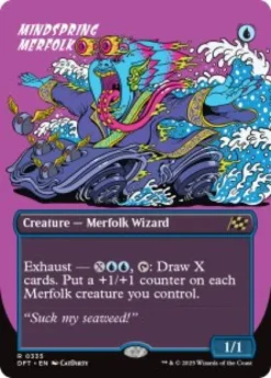 Mindspring Merfolk (#335) (borderless) - Aetherdrift Varianten