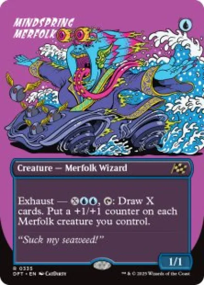 Mindspring Merfolk (#335) (borderless) - Aetherdrift Varianten