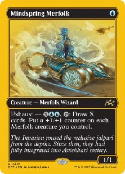 Mindspring Merfolk (#436) (first-place foil) - Aetherdrift First-Place Box Toppers