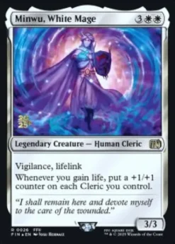 Minwu, White Mage (foil) - Final Fantasy Prerelease Promo's