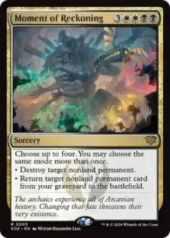 Moment of Reckoning - Secrets of Strixhaven Planeswalker Stamped