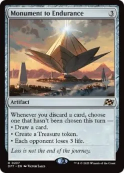 Monument to Endurance (foil) - Aetherdrift Planeswalker Stamped
