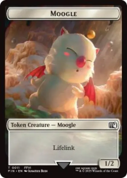 Moogle token (#11) (foil) (1/2) - Final Fantasy