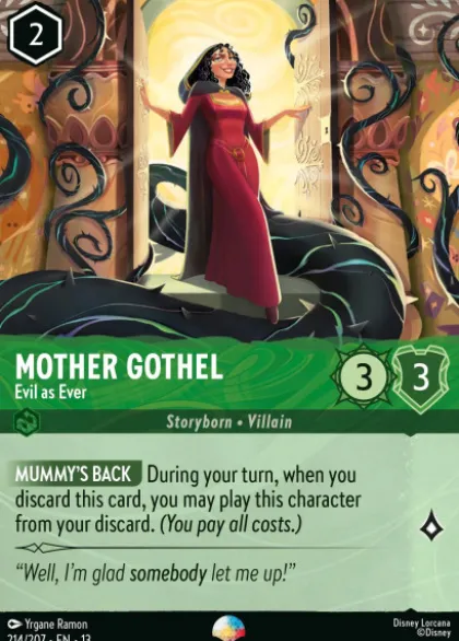 Mother Gothel, Evil as Ever (foil) (borderless) - Attack of the Vine!