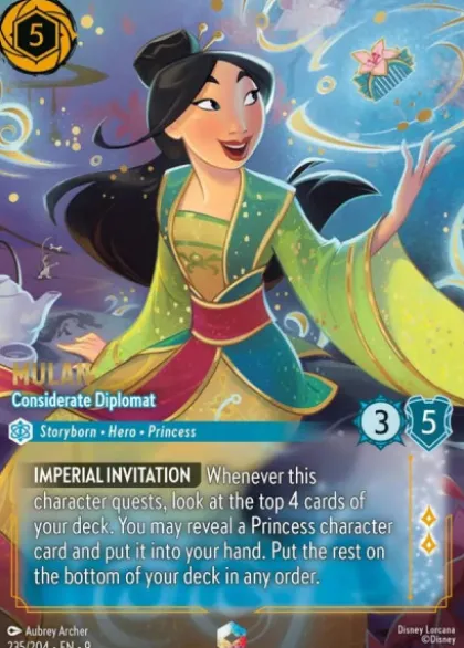 Mulan, Considerate Diplomat (foil) (borderless) - Fabled
