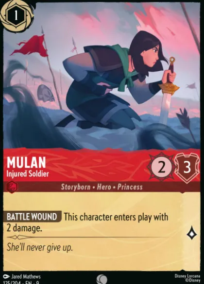 Mulan, Injured Soldier - Fabled