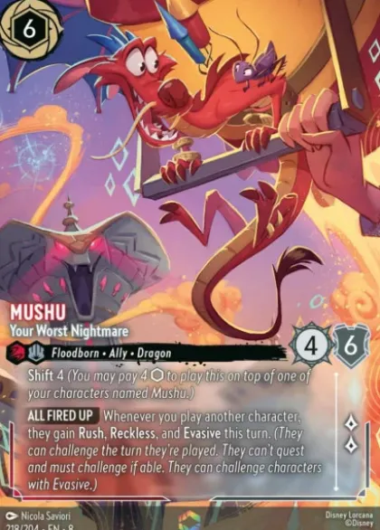 Mushu, Your Worst Nightmare (foil) (borderless) - Reign of Jafar
