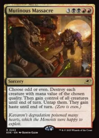 Mutinous Massacre (foil) - Edge of Eternities Planeswalker Stamped