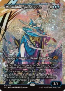 Mu Yanling, Wind Rider (#409) (fracture foil) (showcase) - Aetherdrift Varianten
