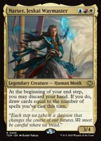 Narset, Jeskai Waymaster (foil) - Tarkir: Dragonstorm Planeswalker Stamped